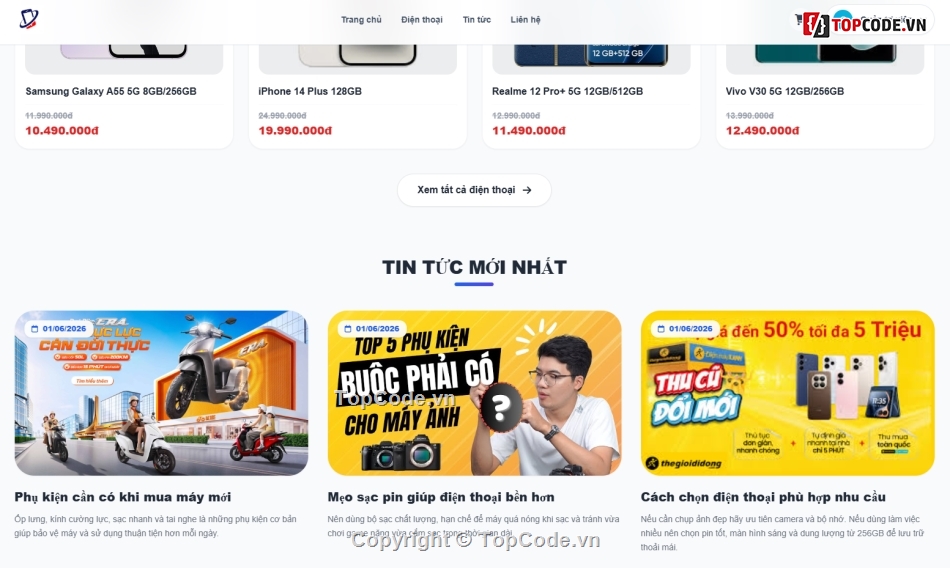 Website php,php bán diện thoại,Web điện thoại